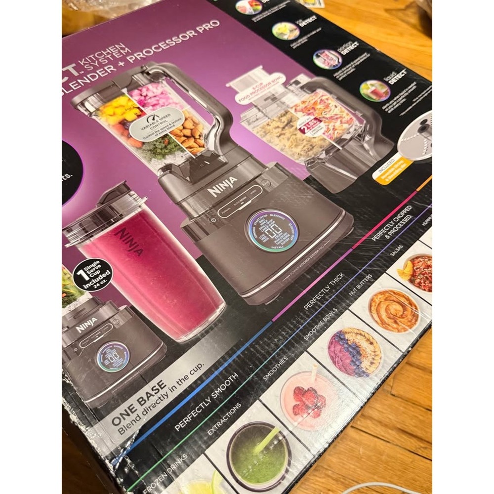 Ninja Detect Kitchen System Power Blender Processor Pro TB401 Black New Open Box